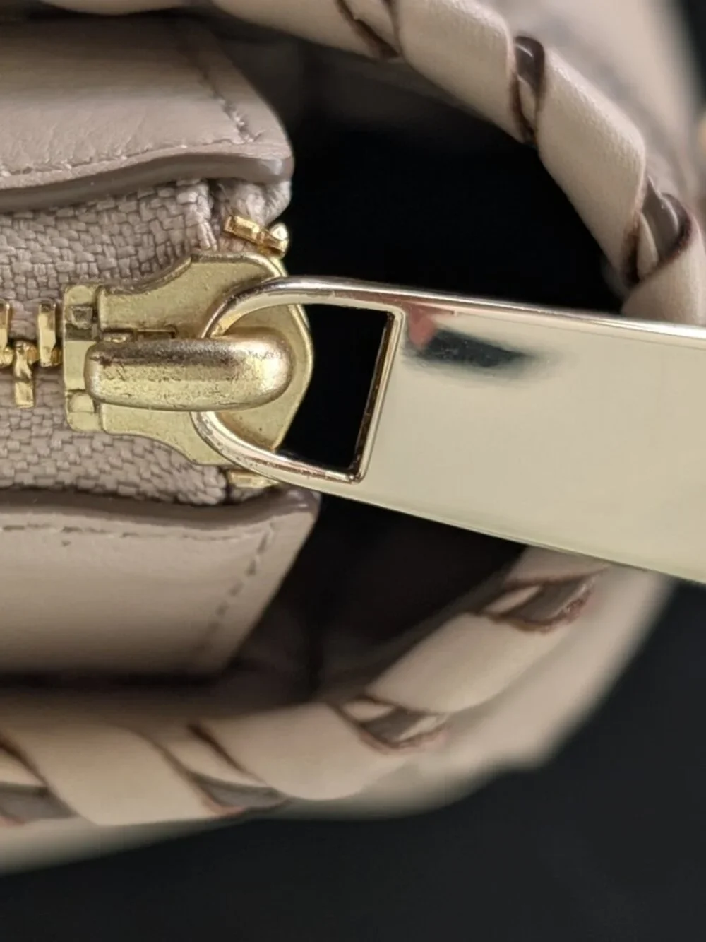 Brahmin Raelynn Natural Crawford Satchel Only + Dust Bag